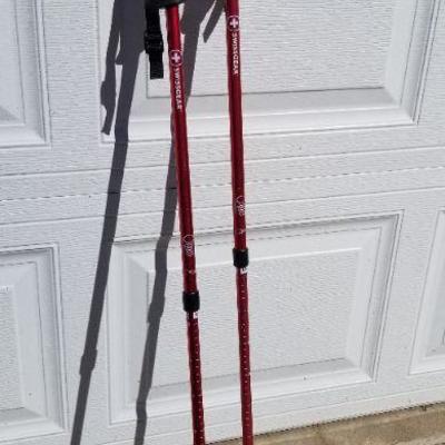 Lot 2-301: (2) Walking Hiking SWISS GEAR Adjustable Guide Pole 