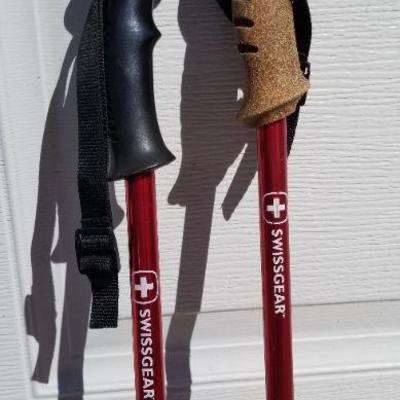 Lot 2-301: (2) Walking Hiking SWISS GEAR Adjustable Guide Pole 