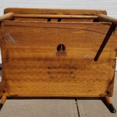 Lot 2-302: Vintage LANE Mid Century Modern 28" x 21" x 20" Side Table