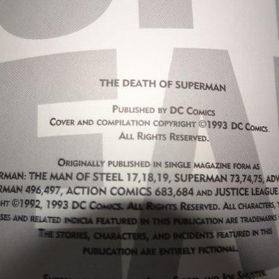The Death of Superman Comic Book 
