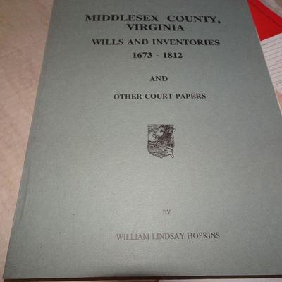 Middlesex County Virgina Wills & Investories 1673-1812 by William Lindsay Hopkins