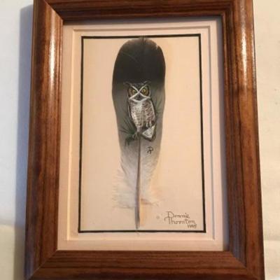 Lot #268 Donnie Thornton Painted Feather 