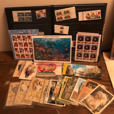 Lot #273 Stamp Collection and Antique Post Cards