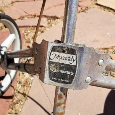 Lot 2-318: Vintage Golf Bag 3-Wheel Cart