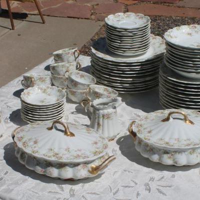 Lot 2-320: HUGE Antique/Vintage LIMOGESâ„¢ France China Set w/ Covered Dishes. 