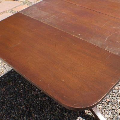 Lot 2-323: Vintage 1950's Mid Century Modern CRADDOCKâ„¢ Claw Foot Drop Leaf Table {55.5" OR 27.5" x 36" x 29.5"}