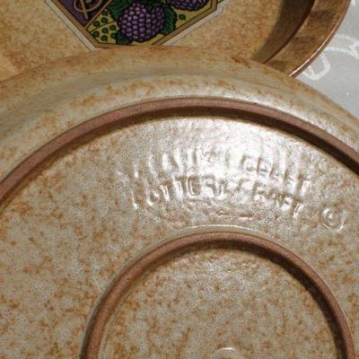 Lot 2-324: (2) Vintage POTTERY CRAFTâ„¢ Pie Plates (Lemons and Berries Theme)