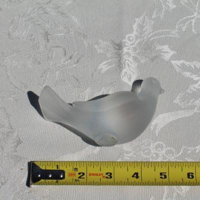 Lot 2-328: Vintage Hand Painted Accent Art Glass Bird Sculpture