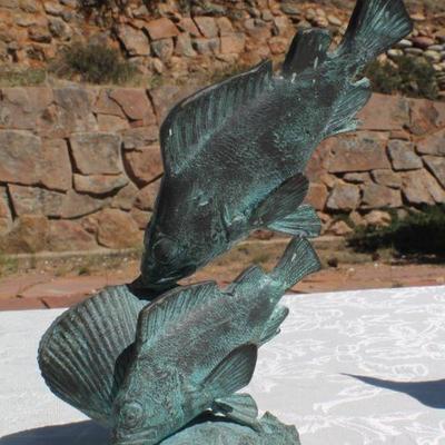 Lot 2-332: Group of (3) Vintage Mid Century Modern Fish Sculptures MADE IN KOREA