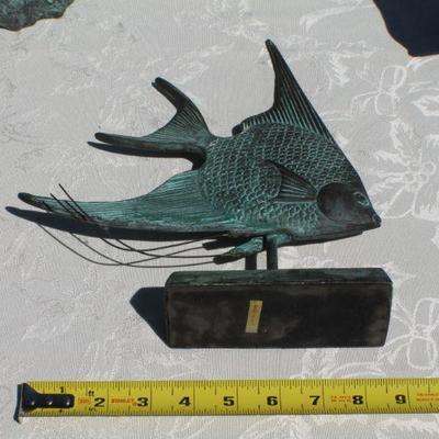 Lot 2-332: Group of (3) Vintage Mid Century Modern Fish Sculptures MADE IN KOREA