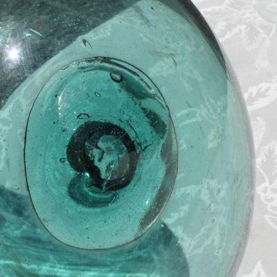 Lot 2-337: Huge 12" Diameter Light Blue JAPANESE Fishing Glass Float Ball