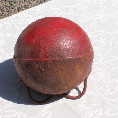 Lot 2-338: Vintage Red Metal Fishing Sinker Ball 