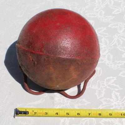 Lot 2-338: Vintage Red Metal Fishing Sinker Ball 