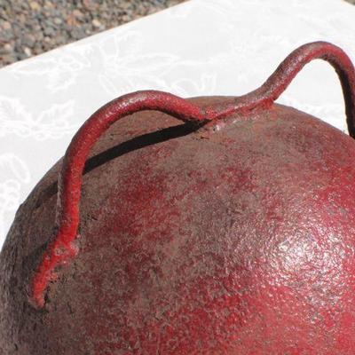 Lot 2-338: Vintage Red Metal Fishing Sinker Ball 