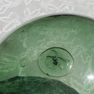 Lot 2-341: Vintage Light Green Japanese Fishing Glass Float Ball {11" Diameter}