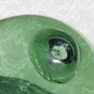 Lot 2-341: Vintage Light Green Japanese Fishing Glass Float Ball {11" Diameter}