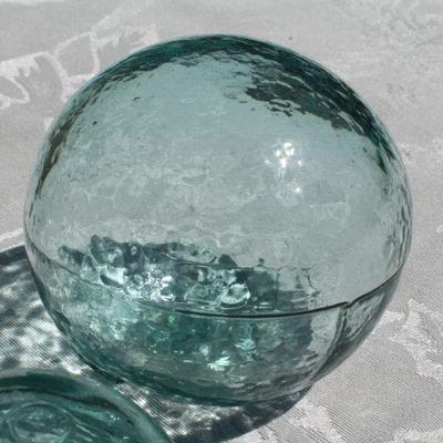 Lot 2-342: Bundle of (4) Antique/Vintage (Assorted Colors, Sizes and Shapes) Japanese SMALL Fishing Glass Floats