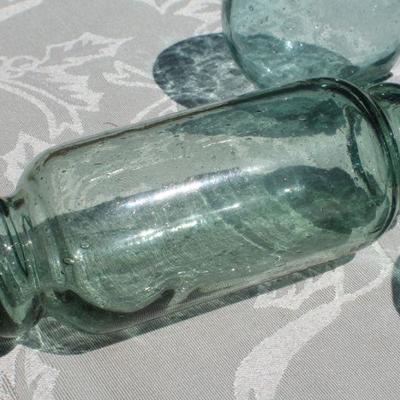 Lot 2-342: Bundle of (4) Antique/Vintage (Assorted Colors, Sizes and Shapes) Japanese SMALL Fishing Glass Floats