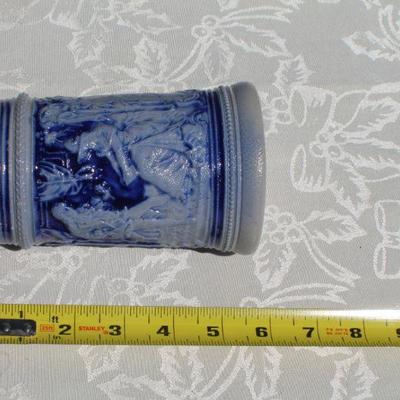 Lot 2-343: Large 1/2 Liter GERMANY Drinking Stein Set w/ 5 Glasses and 1 Tall Pitcher (lid is damaged)