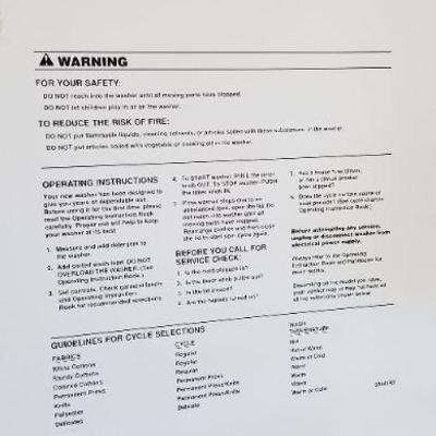 Lot 2-343: AMANA Washing Machine (Works Great and Clean Inside)