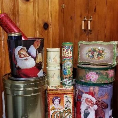 Lot 2-345: Bundle of Assorted Theme and Size Tin Containers
