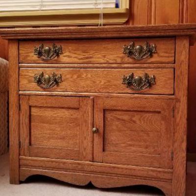 Lot 2-352: Antique/Vintage PIONEER FURNITURE COMPANY Night Stand  34" x 18.5 x 27.5""