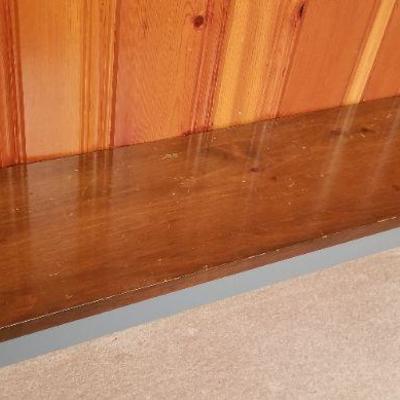 Lot 2-356: Vintage Wood Bench w/ Blue Paint Base48" x 11" x 17" 
