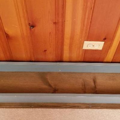 Lot 2-356: Vintage Wood Bench w/ Blue Paint Base48" x 11" x 17" 