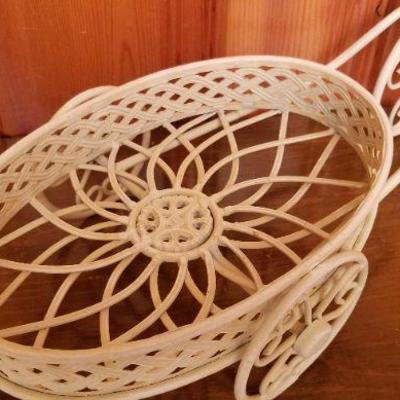 Lot 2-361: Decorative White 3-Wheel Cart 