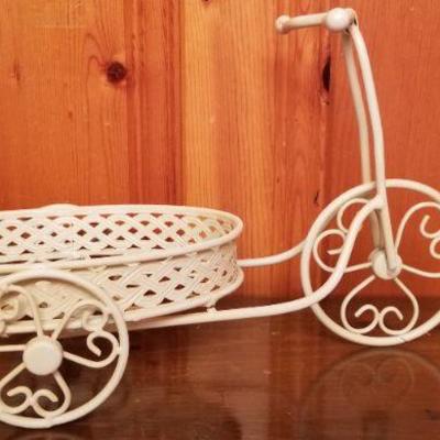 Lot 2-361: Decorative White 3-Wheel Cart 