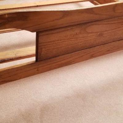 Lot 2-362: Antique/Vintage Wood Bed 80" x 55" x 33" Headborad and 23.5" Footboard Height