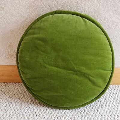 3-367: Mid Century Green Velvet Pillow