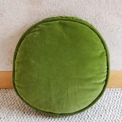 3-367: Mid Century Green Velvet Pillow