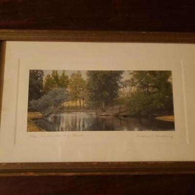 2-368: Antique Hand colored Photograph signed by Wallace Nutting 