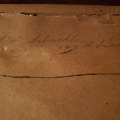 2-368: Antique Hand colored Photograph signed by Wallace Nutting 
