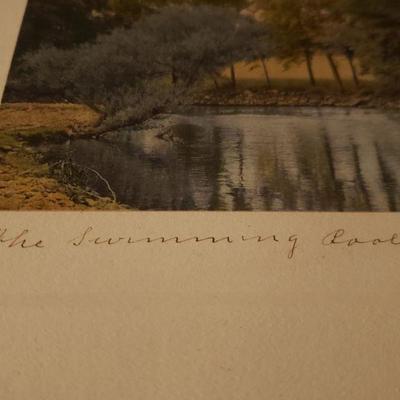 2-368: Antique Hand colored Photograph signed by Wallace Nutting 