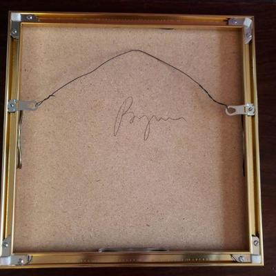 2-371: Navajo Sandpainting (Gold Frame)  signed on backside 