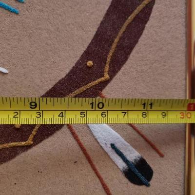 2-371: Navajo Sandpainting (Gold Frame)  signed on backside 