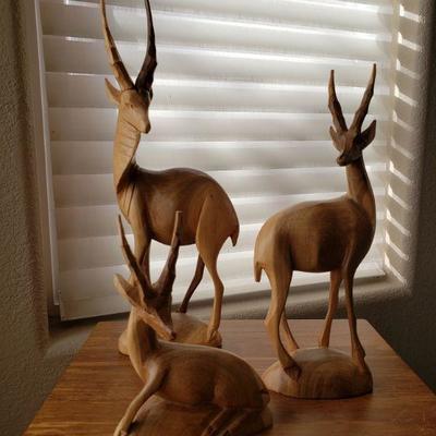 3-378: Vintage Kenyan Carved Wood Sculptures
