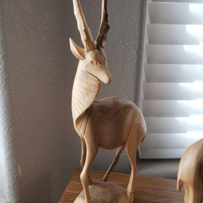 3-378: Vintage Kenyan Carved Wood Sculptures