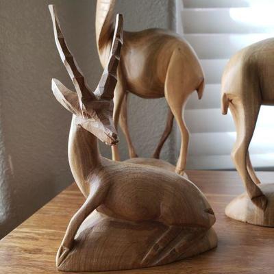 3-378: Vintage Kenyan Carved Wood Sculptures