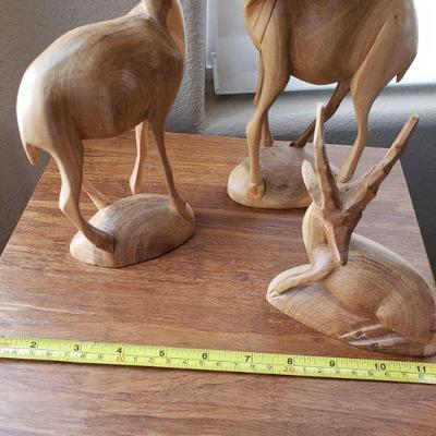3-378: Vintage Kenyan Carved Wood Sculptures
