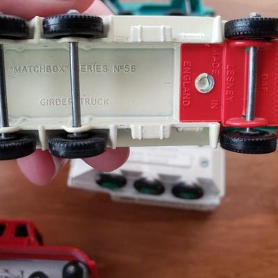 2-379: Vintage Lesney Matchbox Cars (and one little Tootsie on a trailer)