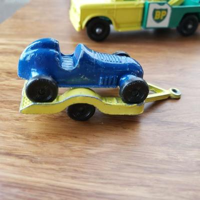 2-379: Vintage Lesney Matchbox Cars (and one little Tootsie on a trailer)
