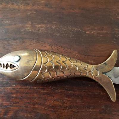 2-381: Vintage Taxco Copper, Brass & Silver Letter Opener