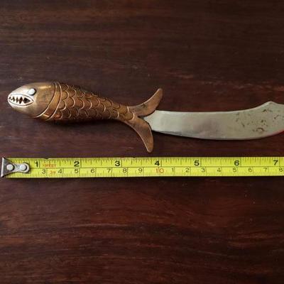 2-381: Vintage Taxco Copper, Brass & Silver Letter Opener