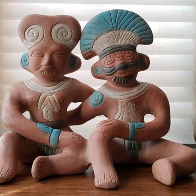 2-391: Ceramic Mayan Style Statue 