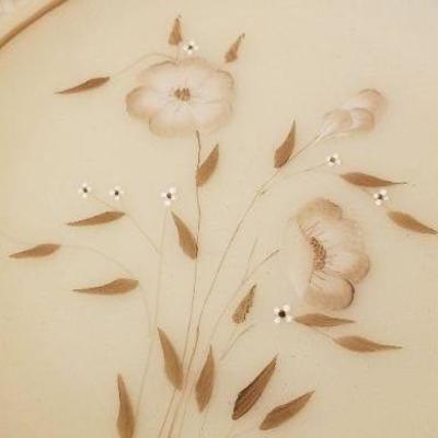 Lot 2-396: Antique/Vintage FENTON Art Glass Plate Hand Painted SIGNED