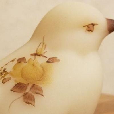 Lot 2-399: Vintage Hand Painted FENTON Art Glass Bird SIGNED 