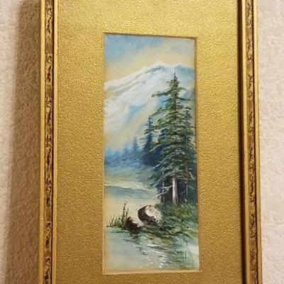 Lot 2-401: Antique/Vintage Framed Original Art SIGNED 